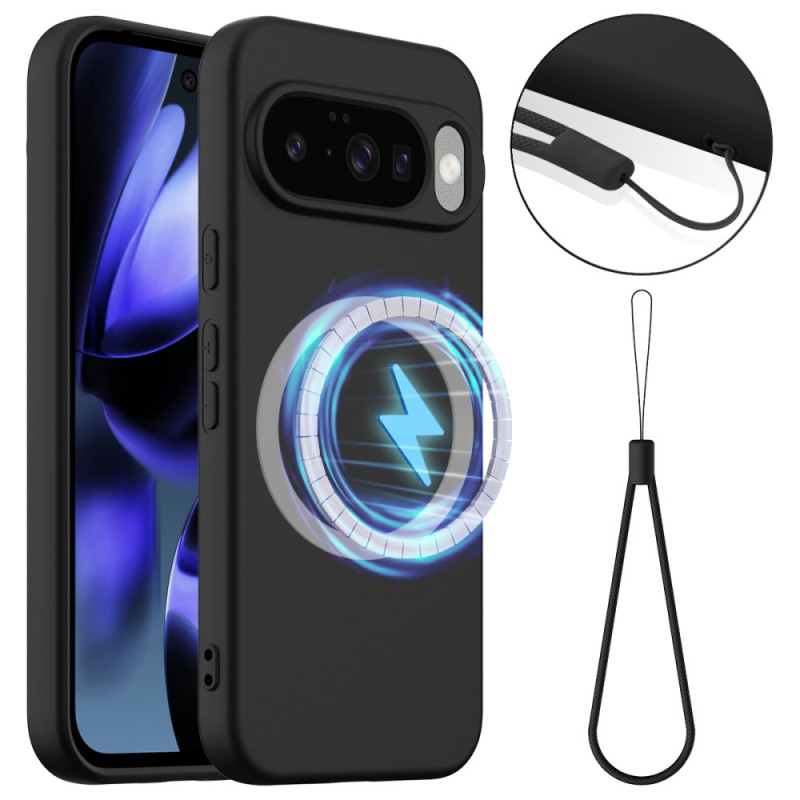 Funda de silicona con cordón MagSafe compatible con Google Pixel 10