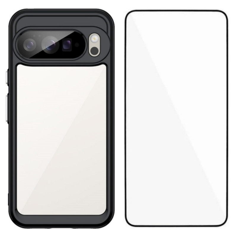 Funda híbrida Google Pixel 10 Pro XL con protector de pantalla de cristal templado