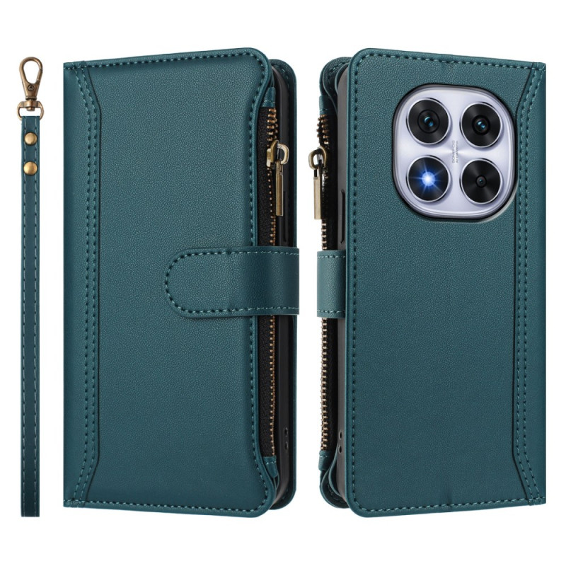 Funda Xiaomi Redmi Note 14 Pro 4G Cartera 9 Tarjetero con Colgante