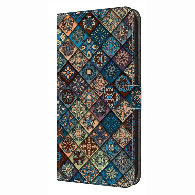 Xiaomi Redmi Note 14 Pro 4G Funda Patrón Floral Azul