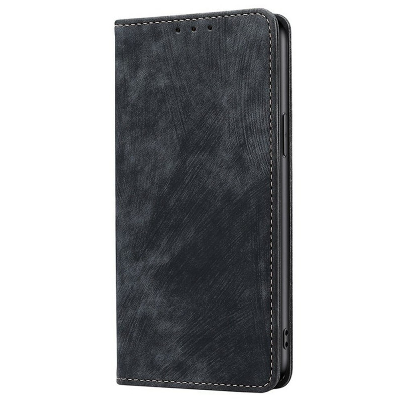 Funda Flip Oppo A5 Pro Efecto Gamuza Protección RFID
