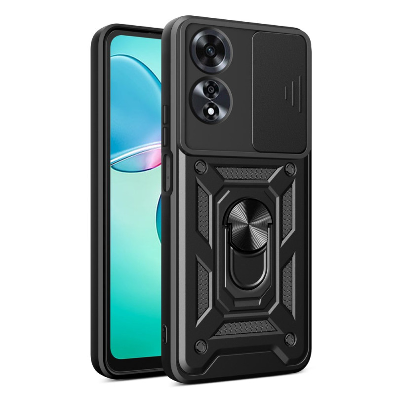 Funda ultra resistente Oppo A60 4G con tapa deslizante para la cámara y soporte