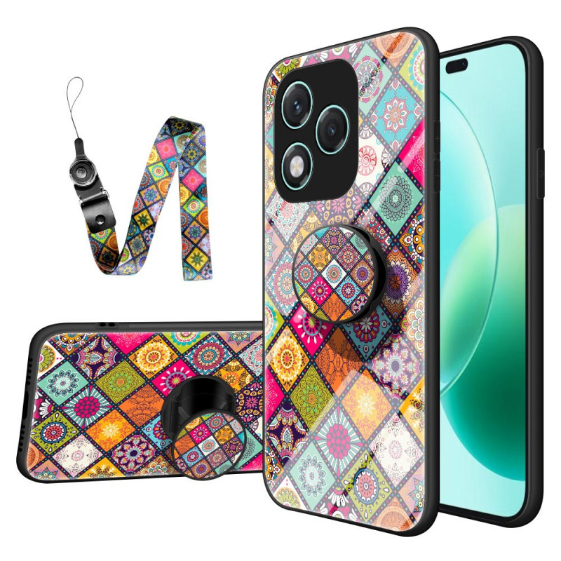Honor 400 Lite Cordón y Funda de Soporte Diseño Patchwork