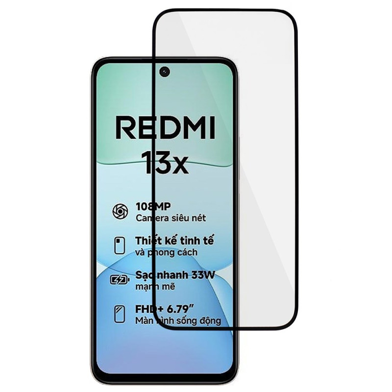 Xiaomi Redmi 13X Protector de pantalla integral de cristal templado