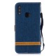 Funda de tela y colgante efecto cuero para Honor 10 Lite / Huawei P Smart 2019