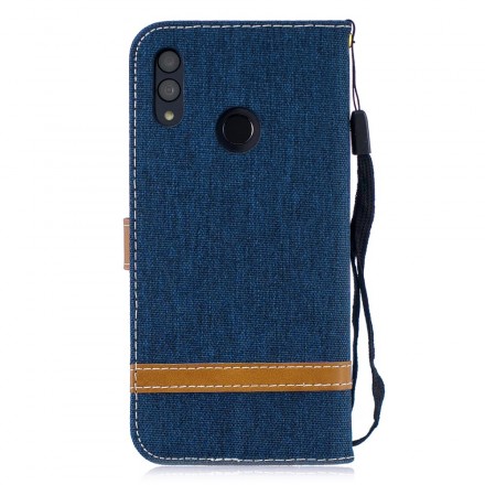 Funda de tela y colgante efecto cuero para Honor 10 Lite / Huawei P Smart 2019