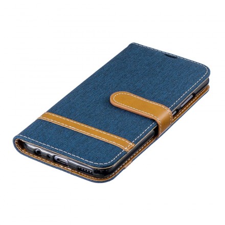 Funda de tela y colgante efecto cuero para Honor 10 Lite / Huawei P Smart 2019