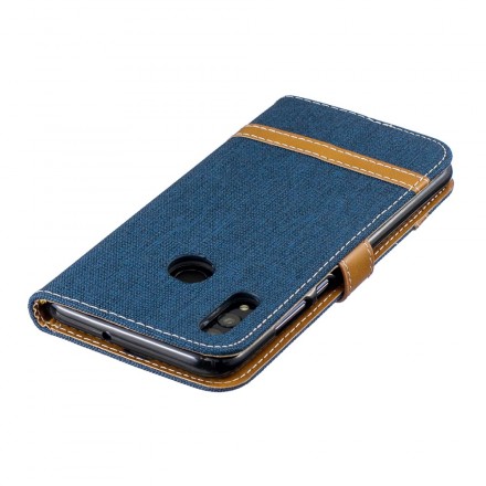 Funda de tela y colgante efecto cuero para Honor 10 Lite / Huawei P Smart 2019