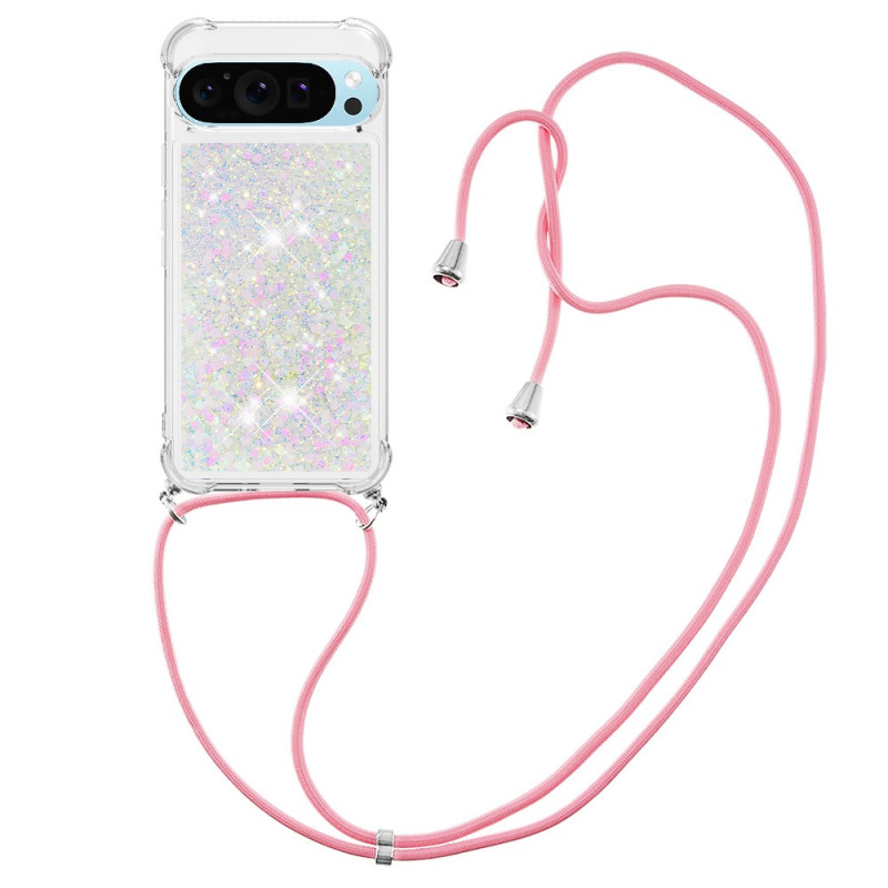 Funda de cordón con purpurina para Google Pixel 10 Pro XL