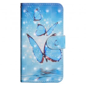 Funda de mariposas azules voladoras para Honor 10 Lite / Huawei P Smart 2019