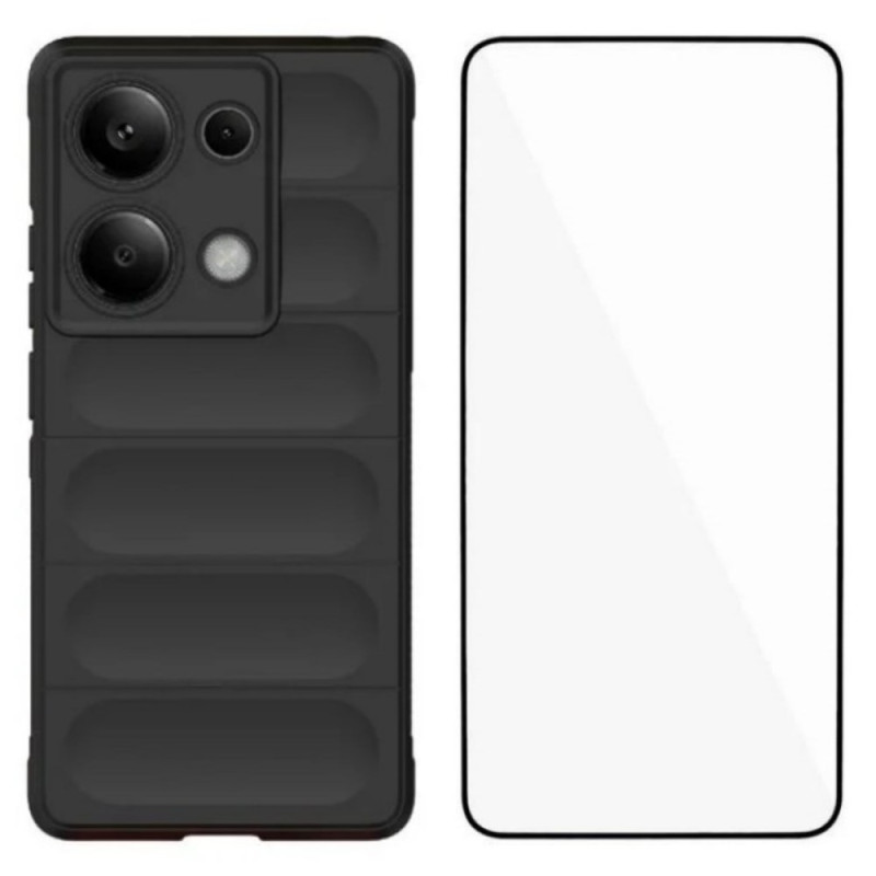 Xiaomi Redmi Note 14S Funda antideslizante con protector de pantalla de cristal templado