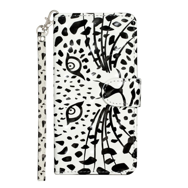 Honor 400 Lite Funda de colgante
con cabeza de leopardo