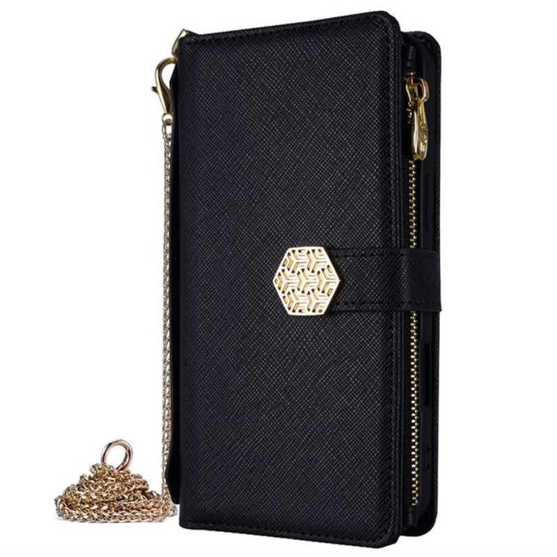 Samsung Galaxy XCover 7 Pro Funda Premium de cartera con cadena