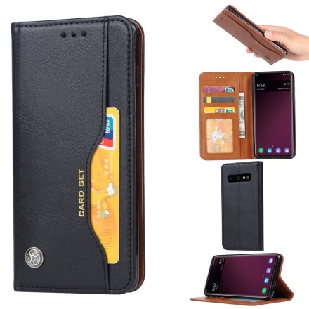 Funda Flip Cover Samsung Galaxy S10 Plus Leatherette Card Funda