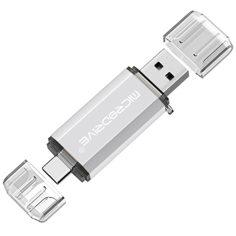 Unidad flash USB 2 en 1 MICRODRIVE de 64 GB