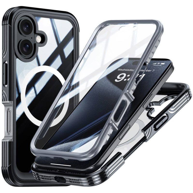 Funda magnética iPhone 16 con protector de pantalla de cristal templado
