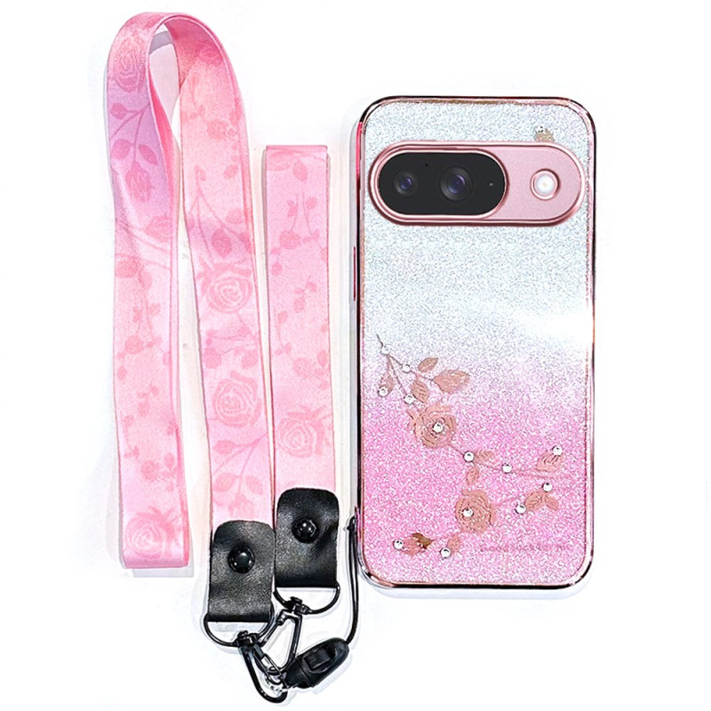 Funda para Google Pixel 10 / 10 Pro con estrás y cordón KADEM
