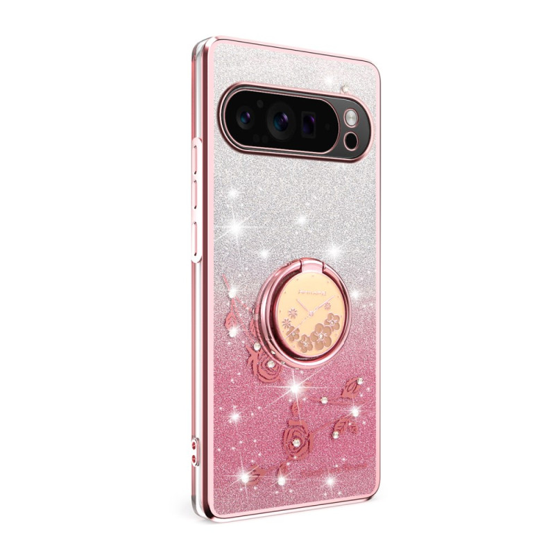 Funda rígida Google Pixel 10 / 10 Pro Strass y anillo de soporte KADEM