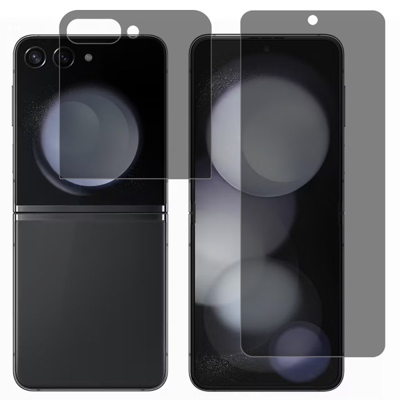 Protectores de Pantalla Anti-Spion para Samsung Galaxy Z Flip 7 5G Pantallas Frontal y Trasera