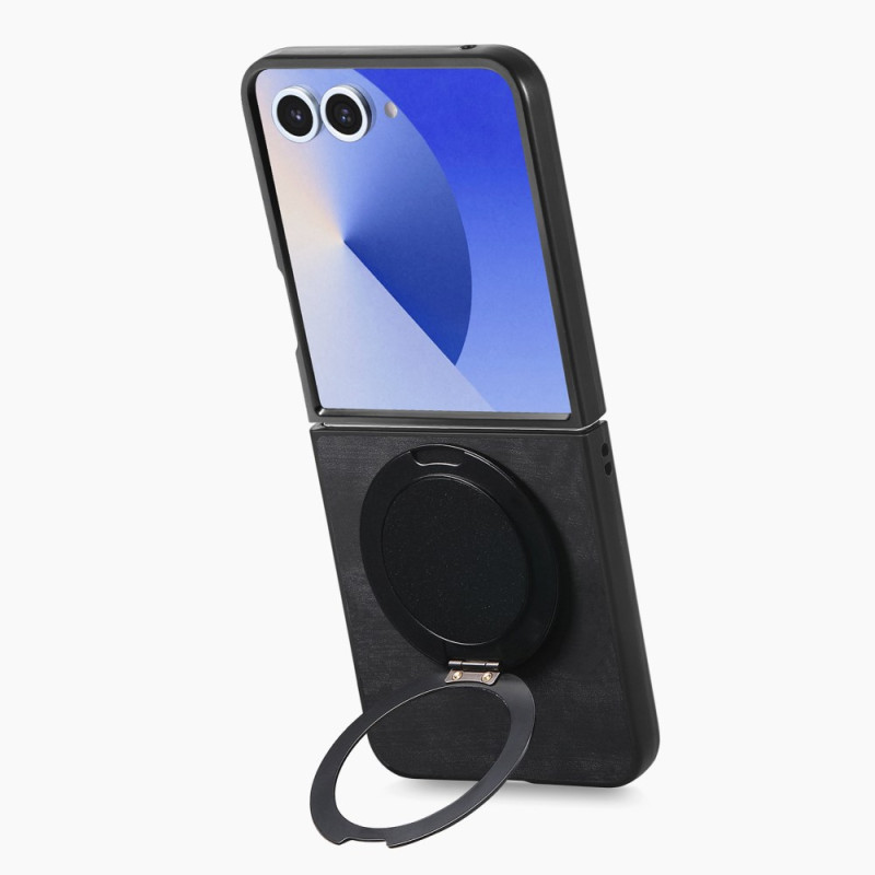 Funda Samsung Galaxy Z Flip 7 efecto piel con soporte giratorio 360