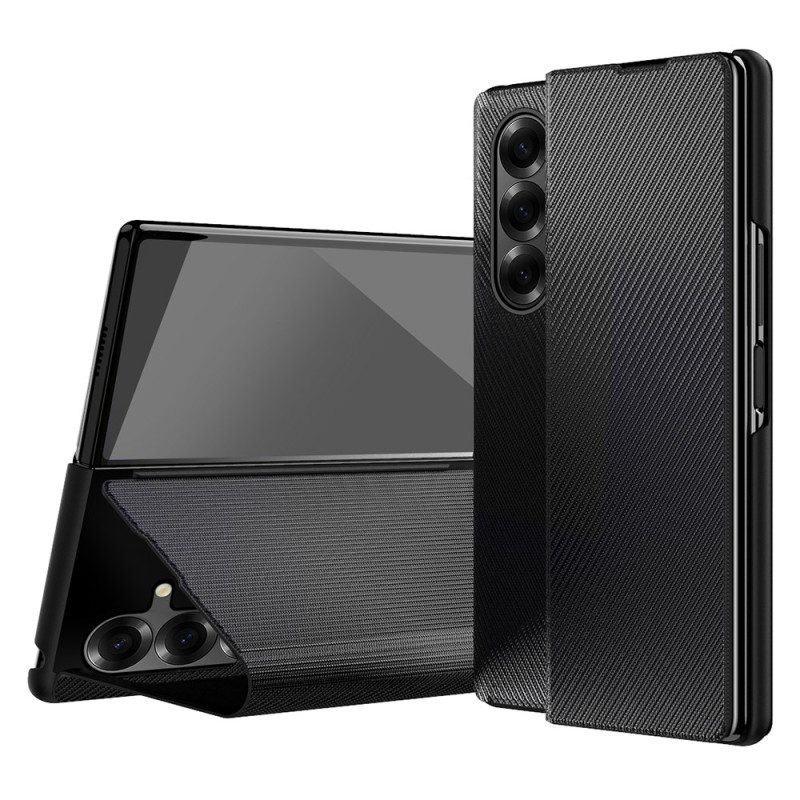 Samsung Galaxy Z Fold 7 Funda efecto piel con soporte integrado