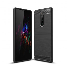Funda de fibra de carbono cepillada para Sony Xperia 1