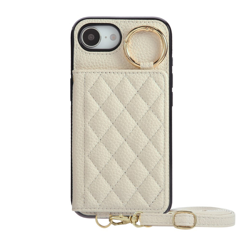 Funda acolchada para iPhone 16E con tarjetero y bandolera