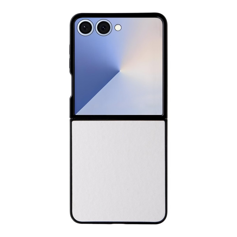 Samsung Galaxy Z Flip 7 Funda Efecto Piel Monocromo