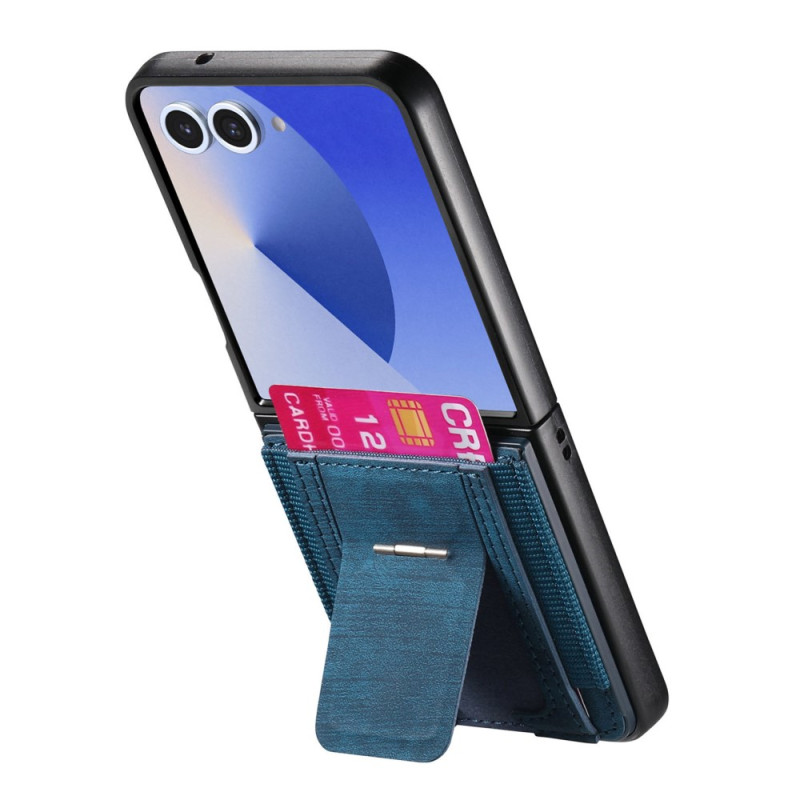 Samsung Galaxy Z Flip 7 Funda Retro Soporte y Tarjetero