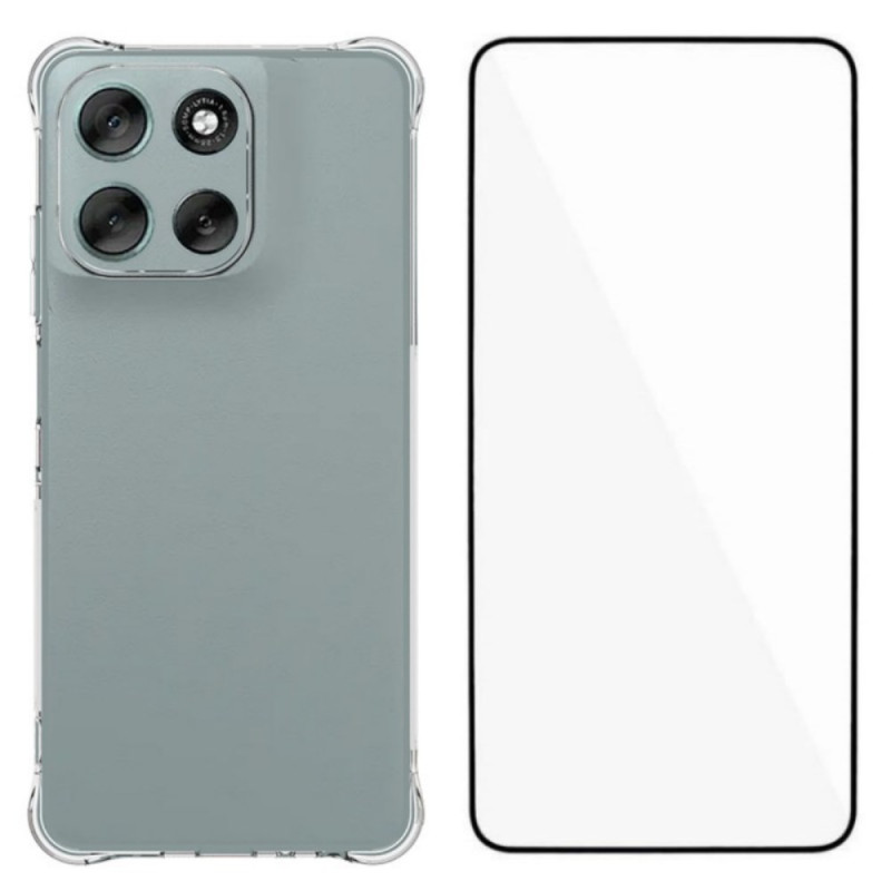 Moto G56 5G Funda transparente con protector de pantalla