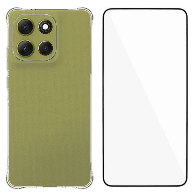 Funda transparente reforzada Moto G86 5G con protector de pantalla de cristal templado