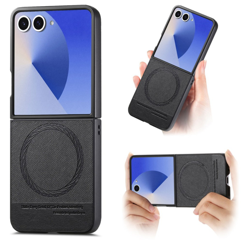 Funda Samsung Galaxy Z Flip 7 Compatible MagSafe Piel Textura Jeans
