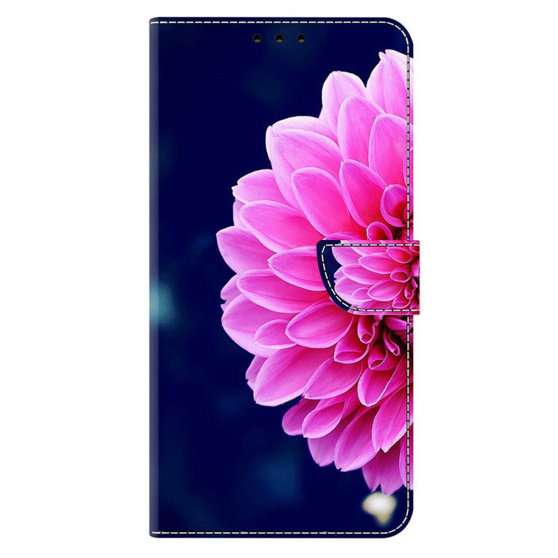 Funda Honor 400 Flor rosa sobre fondo azul