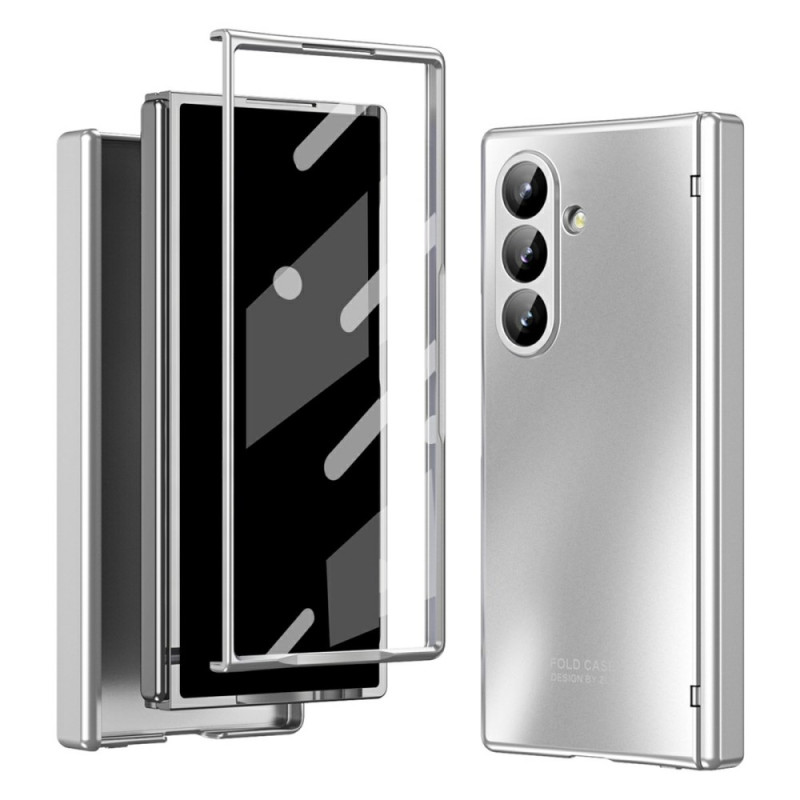 Samsung Galaxy Z Fold 7 Funda efecto metal con película protectora de pantalla
