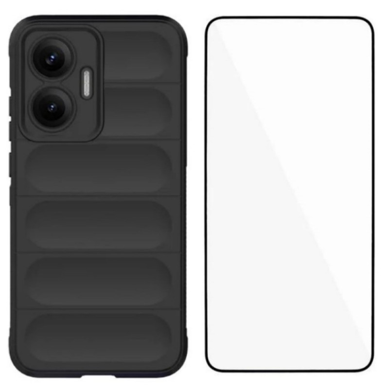 Poco F7 Funda antideslizante con protector de pantalla de cristal templado