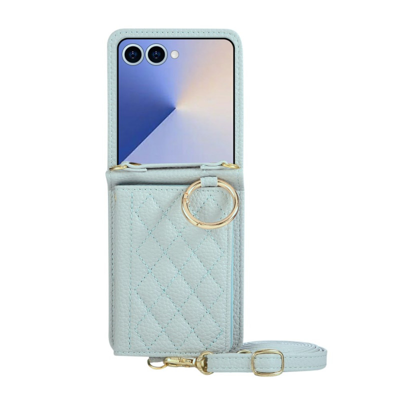 Funda Samsung Galaxy Z Flip 7 Cartera acolchada con bandolera