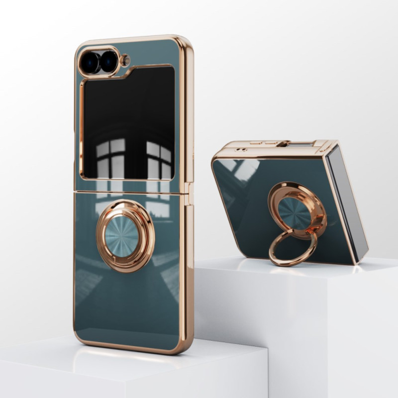Funda Samsung Galaxy Z Flip 7 FE / Z Flip 6 Acabado Brillante con Anillo de Soporte