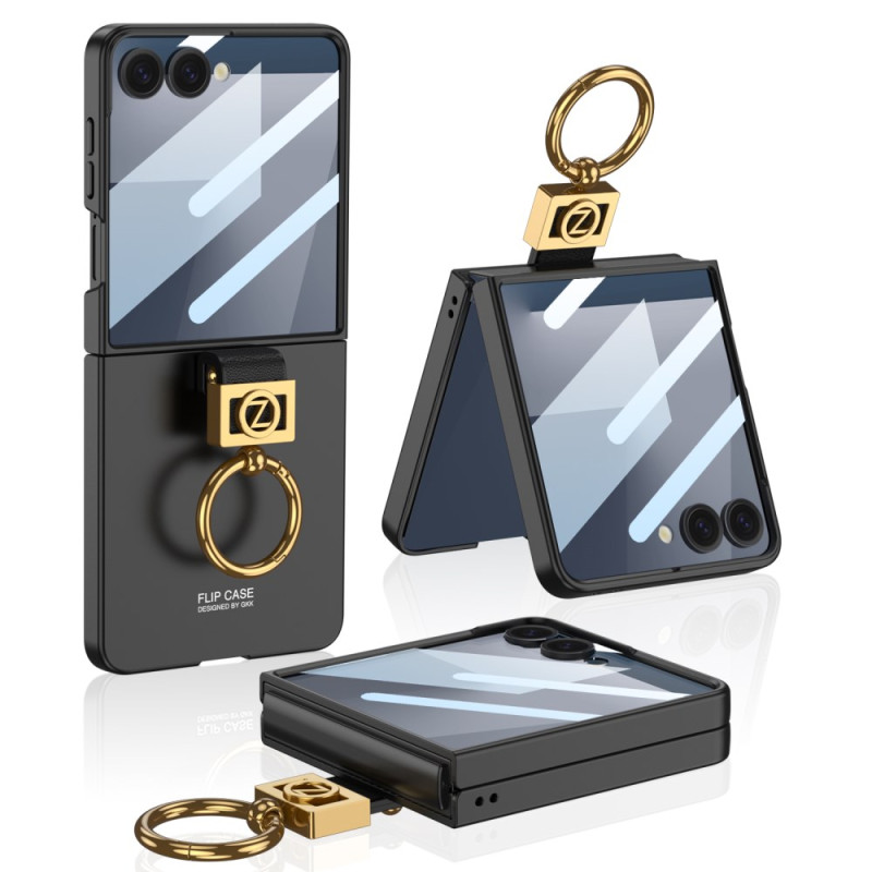 Samsung Galaxy Z Flip 7 Funda Soporte-Anillo y Protector de Pantalla GKK