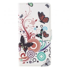 Funda de mariposas y flores para Sony Xperia 10