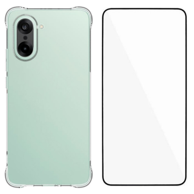OnePlus Nord CE 5 Funda Transparente Reforzada con Protector de Pantalla