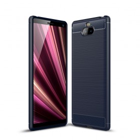 Funda de fibra de carbono cepillada para Sony Xperia 10 Plus