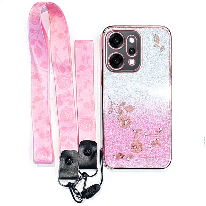 Oppo Reno 14 5G Funda Flores y Pedrería