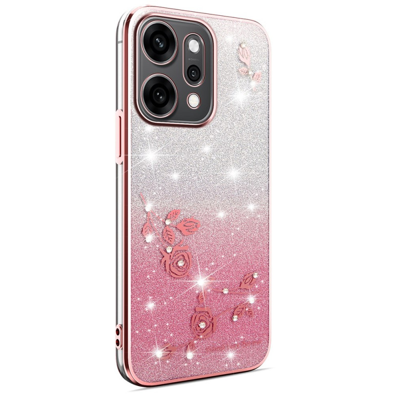 Oppo Reno 14 5G Funda Flores y Pedrería