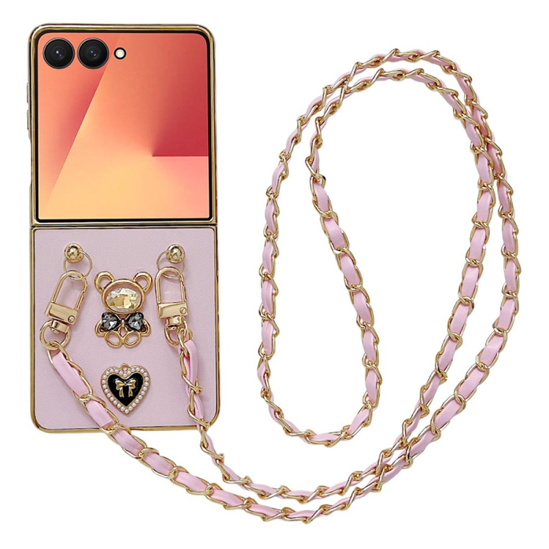 Samsung Galaxy Z Flip 7 Funda Charm y bandolera