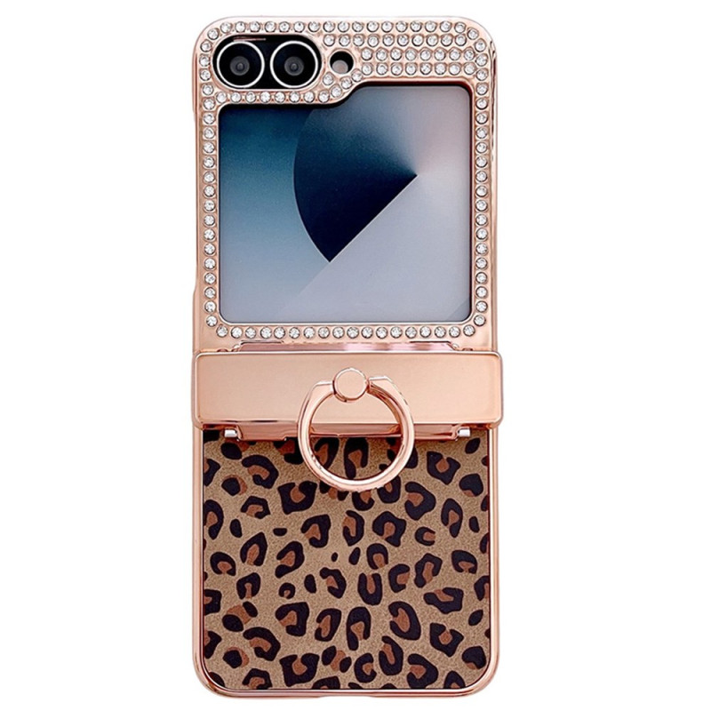 Funda con diseño de leopardo para Samsung Galaxy Z Flip 7 FE / Z Flip 6