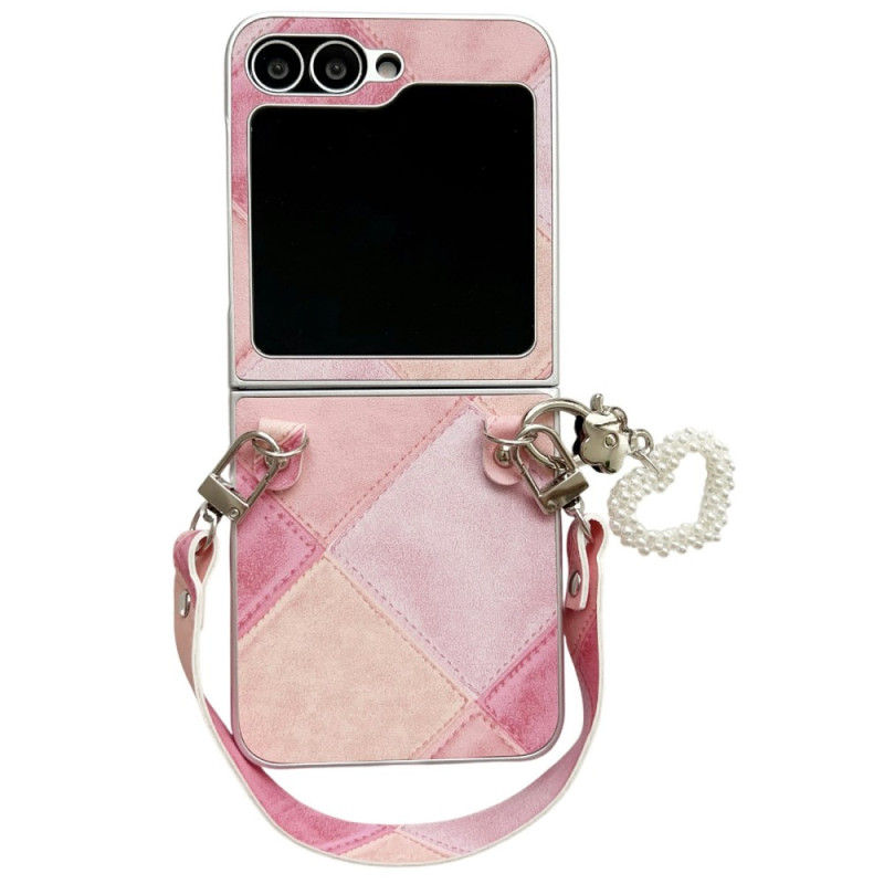 Funda Samsung Galaxy Z Flip 7 FE / Z Flip 6 Losanges avec Sangle