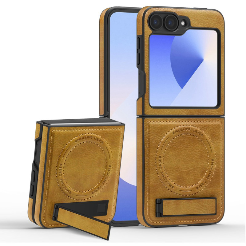 Funda Samsung Galaxy Z Flip 7 FE / Z Flip 6 Compatibilidad MagSafe Efecto Piel Soporte