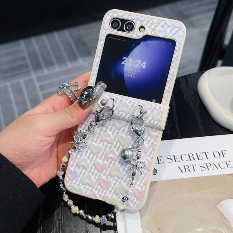 Samsung Galaxy Z Flip 7 FE / Z Flip 6 Funda y colgante
 Corazón 3D