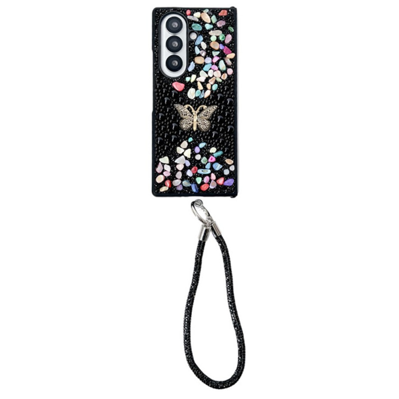 Funda Samsung Galaxy Z Fold 7 Butterfly Strass con colgante
