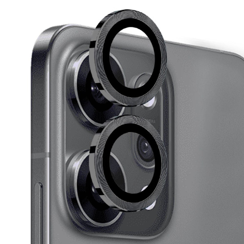 Protección de lente para Oppo Reno 14 Pro 5G Anillos de metal y cristal templado

